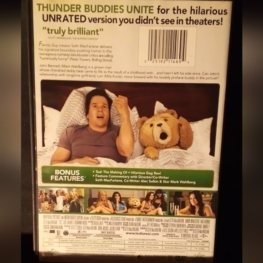 DVD:Ted Rated R And Unrated - Picture 4 of 4